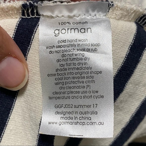 Monika Forsberg & Gorman Dress Women’s Size 10 100% cotton Stripped dress - Picture 8 of 10